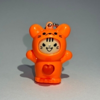 Breloc figurina cu schimbare a fetei, Cartoon Face, 4 cm, portocaliu, Vivo FIGURINA-ORANGE